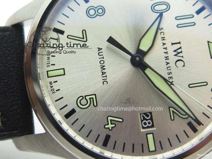 MIROTIME 0224 Pilot Mark XVI “Father & Son 2012” MK Maker SS Sliver Dial A2892 On Black Leather Strap Attractive 7373